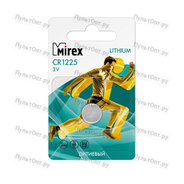 Эл. пит. Mirex CR1225 3V 1 шт (1/60/360), ecopack