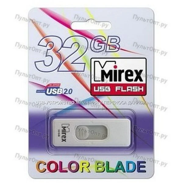 USB 32GB Mirex SWIVEL белый (ecopack)