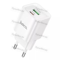 Сетевое З/У Hoco C147A 1USB+1Type-C 3.0A 20W PD,QC белый (1/30/180)