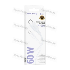 Кабель Borofone BX111 Type-C (m)-Type-C (m) 1м 3.0A 60W ПВХ белый