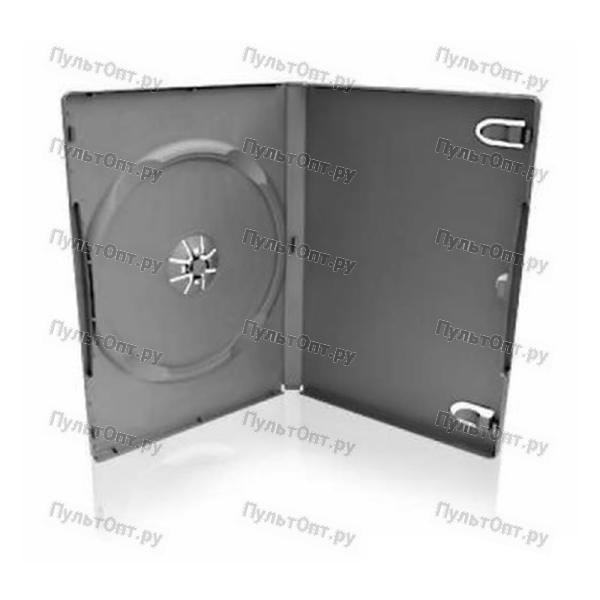 Футляр для 1DVD 14 мм (чёрный глянец) (100)