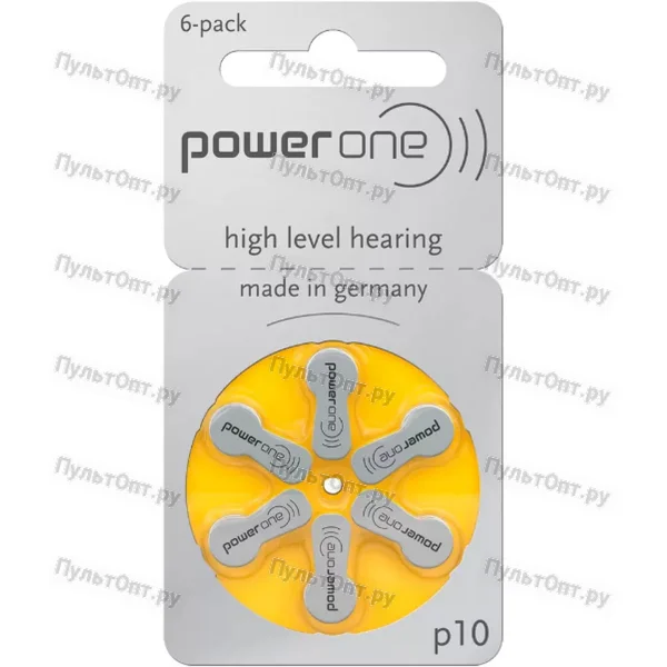 Эл. пит. ZA10 Zinc Air BL6 PowerOne (60)