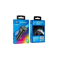 Автомобильное З/У GFPower A03PQ 1USB+1Type-C 30W RGB черный (1/37/148)
