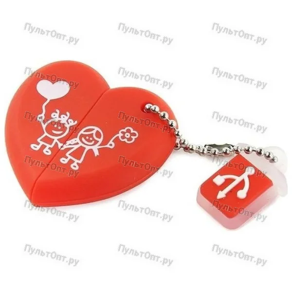 USB 32GB Smartbuy Wild series Сердце красный
