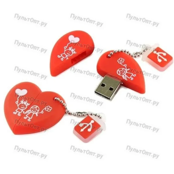 USB 32GB Smartbuy Wild series Сердце красный
