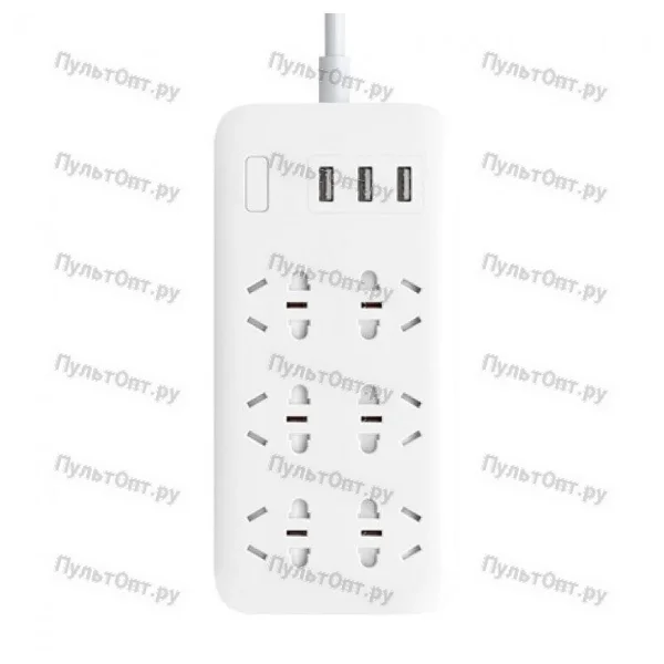 Сетевой фильтр 6гн+3USB бз Xiaomi Mi Power Strip White CN