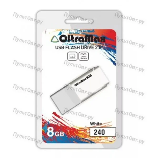 USB 8GB OltraMax 240 белый