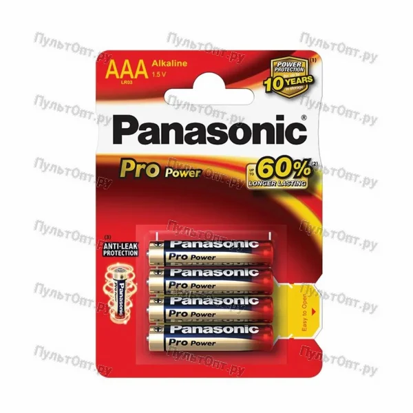 Эл. пит. AAA alkaline BL04 Panasonic PRO Power alkaline