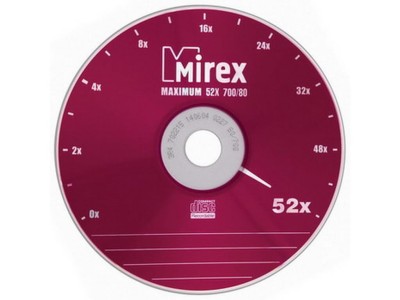 Диск Mirex CD-R MAXIMUM 700 Мб 52x Slim case (1/200)