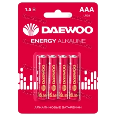 Батарейка Daewoo ENERGY LR03 AAA BL4 Alkaline 1.5V (4/40/960)