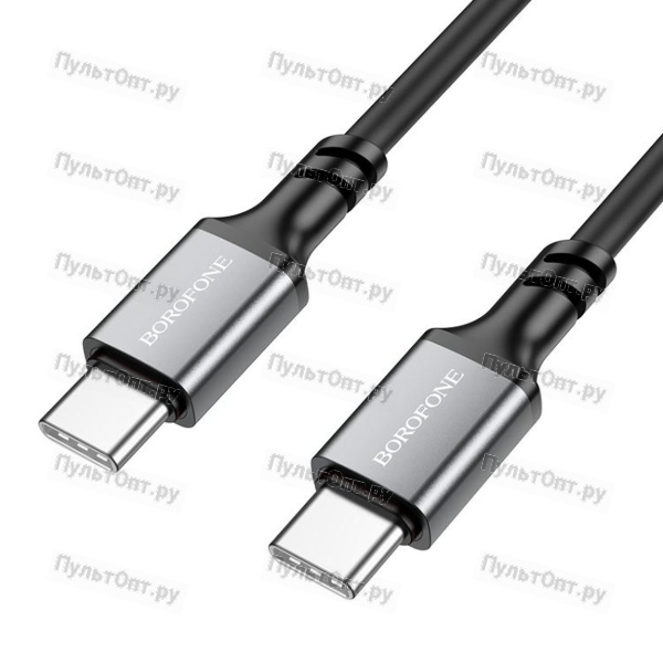 Кабель Type-C - Type-C Borofone BX83 Famous, 1.0м, 3.0A, 60Вт, цвет: чёрный (1/360)