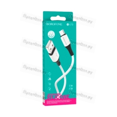 Кабель Borofone BX79 USB (m)-Lightning (m) 1м 2.4A силикон белый (1/360)