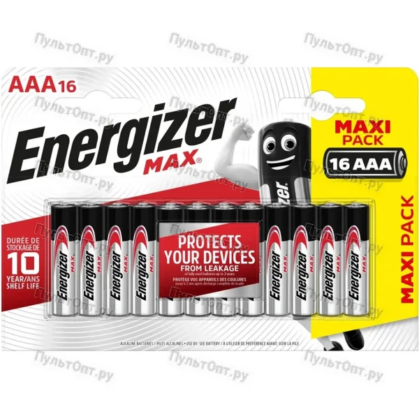 Эл. пит. AAA alkaline BL16 Energizer MAX (16)