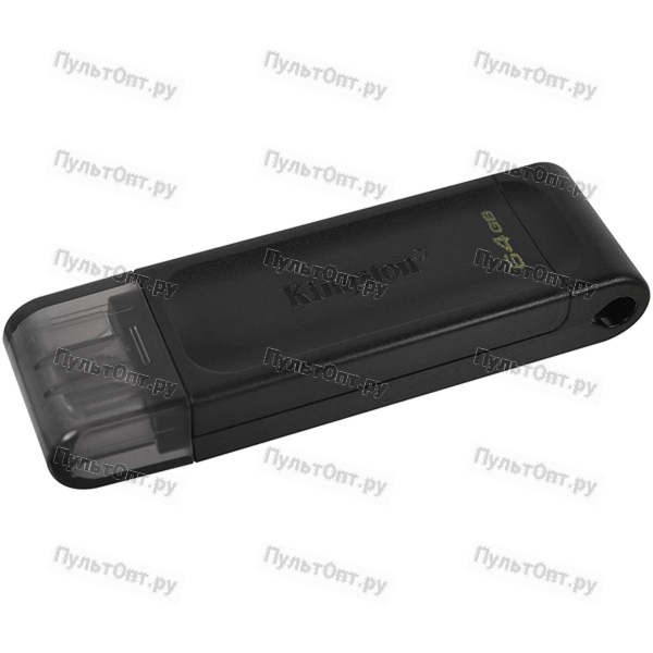 USB 3.0 64GB Kingston DataTraveler 70 (USB 3.0/3.2 + Type C) чёрный