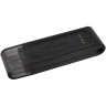 USB 3.0 64GB Kingston DataTraveler 70 (USB 3.0/3.2 + Type C) чёрный