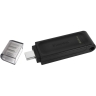 USB 3.0 64GB Kingston DataTraveler 70 (USB 3.0/3.2 + Type C) чёрный