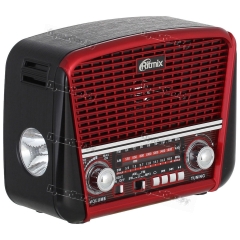 Радиоприёмник Ritmix RPR-050,(ФМ/КВ/СВ),AUX вх,MP3,воспр.microSD,SD,USB флэш, красный (1/20)