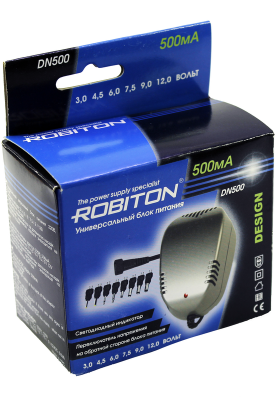Адаптер/блок питания Robiton DN500 (500мА) (1/20/40)