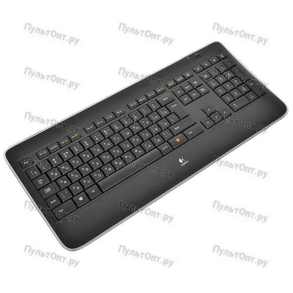 Клавиатура Logitech K800 черный USB беспроводная Multimedia LED (подставка для запястий)