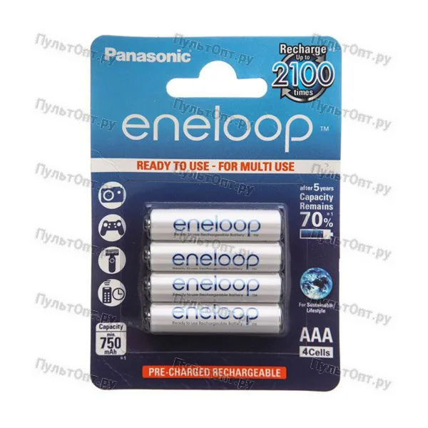 Аккумулятор AAA BL4 Panasonic eneloop BK-4MCCE/4BE 750mAh (48)