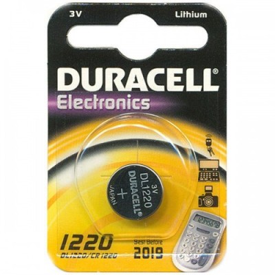 Батарейка Duracell CR1220 BL1 Lithium 3V (1/10/100)