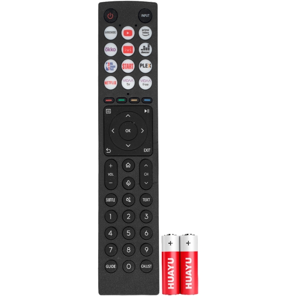 Пульт Huayu для Hisense ERF3G86H (OKKO, IVI, PLEX)(голосовое управление) + батарейки