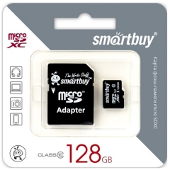 MicroSD 128GB Smartbuy Сlass 10 Advanced U3 V30 A1 (55/90 Mb/s)+ SD адаптер