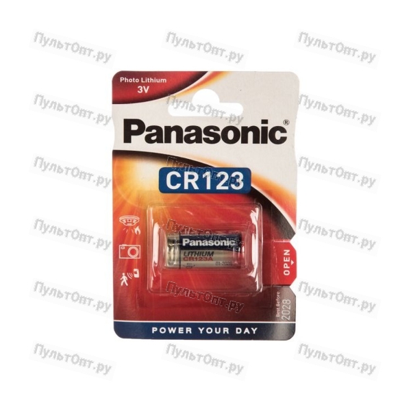 Эл. пит. Panasonic CR123A BL1 Lithium CN (1/10/100)