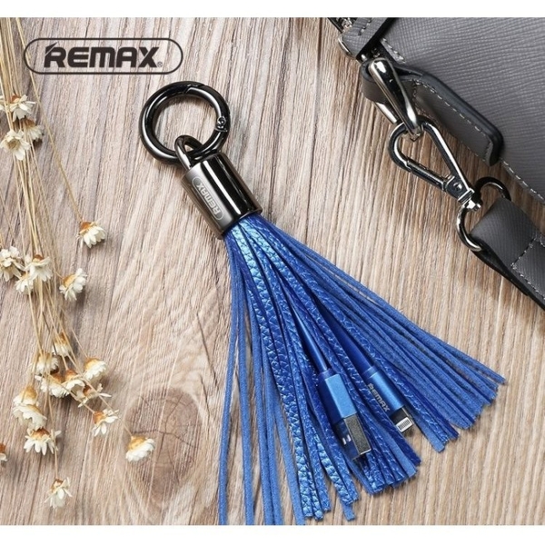 Кабель USB - 8 pin Remax RC-053 Tassels Ringi (голубой)