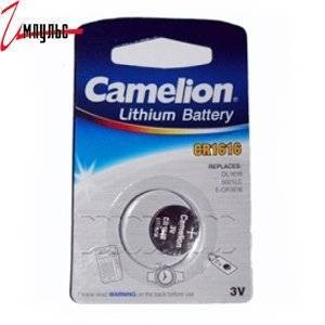 Батарейка Camelion CR1616 BL1 Lithium 3V (1/10/1800)