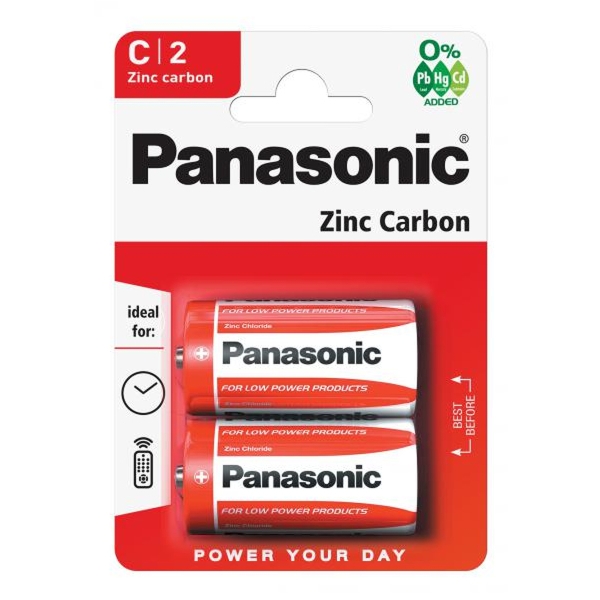 Эл. пит. C сол. BL2 Panasonic Zinc Carbon (24)