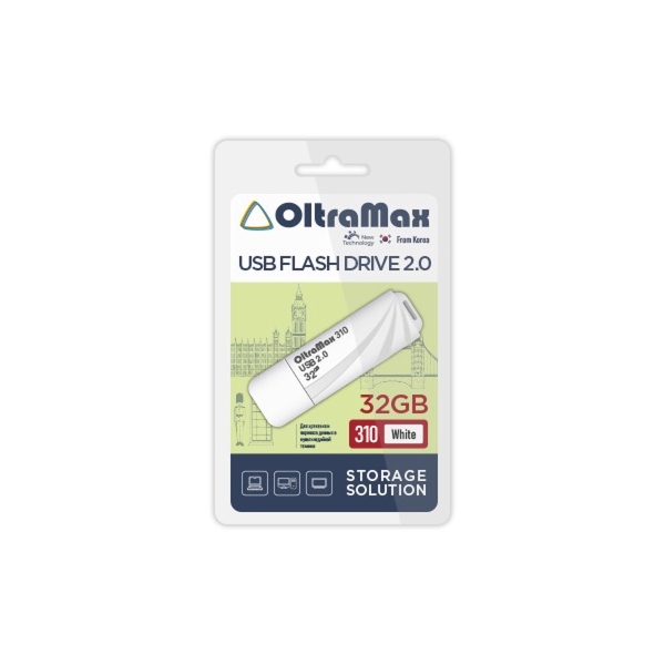 USB 32GB OltraMax 310 белый