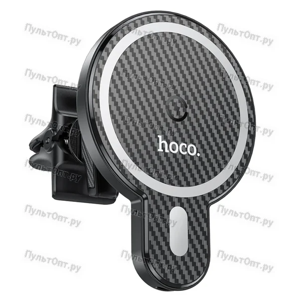Держатель Hoco CA85 Ultra-fast magnetic wireless charging car holder (черный)