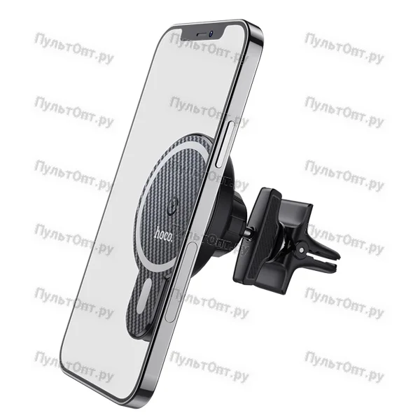 Держатель Hoco CA85 Ultra-fast magnetic wireless charging car holder (черный)