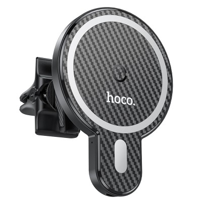 Держатель в автомобиль Hoco CA85 Ultra-fast magnetic wireless charging car holder (черный)