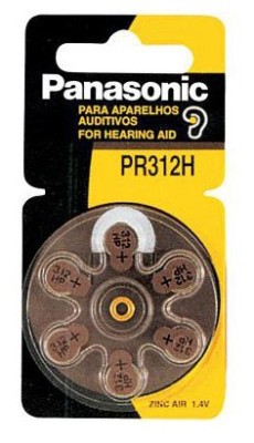 Элемент питания Panasonic ZA 312H BL6 (для слуховых аппаратов) (6/60)