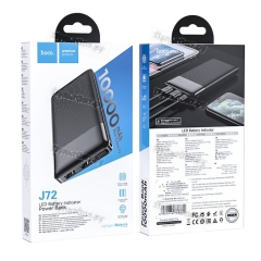 Аккумулятор внешний Hoco J72 Easy travel, 10000mAh 2USB 2.0A Li-pol цвет: черный