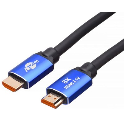 Кабель Atcom HDMI (m)-HDMI (m) 2.0м силикон ver.2.1 8K черный в пакете (1/75)