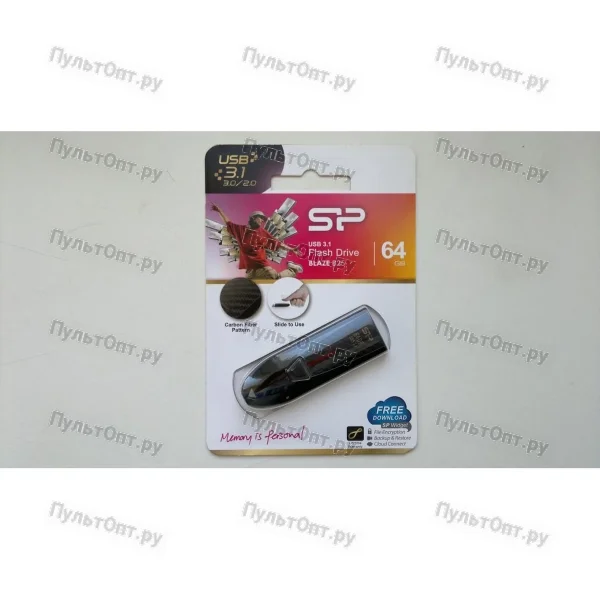 USB 3.2 64GB Silicon Power Blaze B25 чёрный