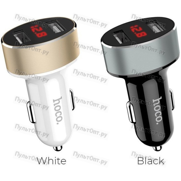 Автомобильное ЗУ 2 USB Hoco Z26 High Praise (черное)