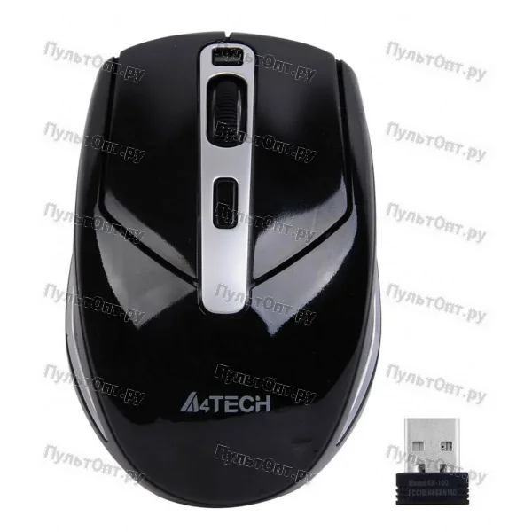 Мышь A4 V-Track G11-590FX-1 черный/серебристый оптическая (2000dpi) беспроводная USB (6but)