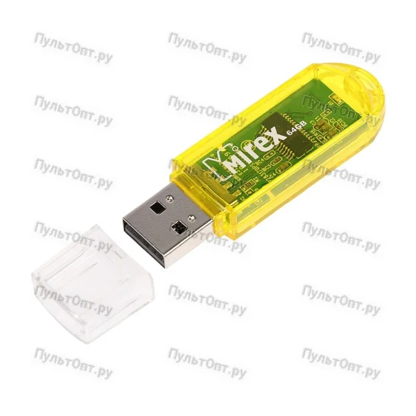 USB 64GB Mirex ELF жёлтый (ecopack)