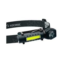 Фонарь налобный Космос 508Lit 3WLED+3WCOBLED от аккум IP54 3 режима серый (1/30/120)