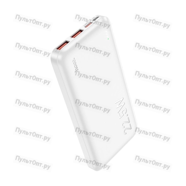 Аккумулятор внешний Hoco J101 Astute, 10000mAh, Cool, PD20 Вт, QC3.0, цвет: белый (1/66)