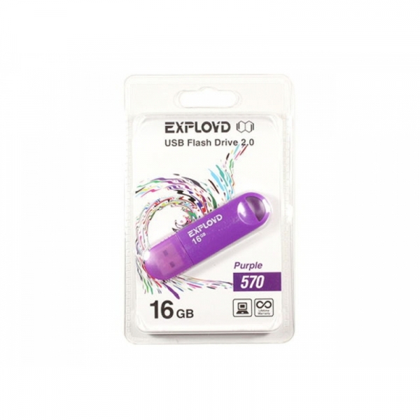 USB 16GB Exployd 570 пурпурный