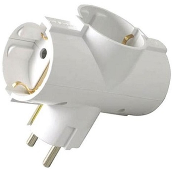 Тройник сетевой Викей 250V/16A (3 гн. з.) (100)