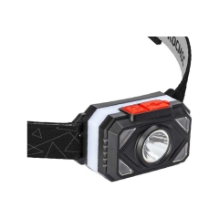 Фонарь налобный Космос 511Lit 2WLED+2WSMDLED+цвет.подсветка от аккум IP54 7 реж черный (1/30/240)