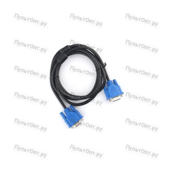 Кабель GoPower VGA (m)-VGA (f) 3м ПВХ черный Premium Zip-Lock c подвесом (1/50)