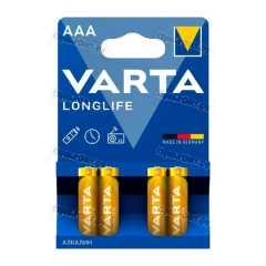 Батарейка Varta LONGLIFE LR03 AAA BL4 Alkaline 1.5V (4103) (4/40)