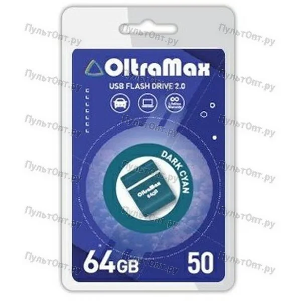 USB 64GB OltraMax 50 тёмно голубой